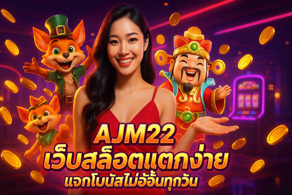 AJM22 เว็บสล็อตแตกง่าย แจกโบนัสไม่อั้นทุกวัน