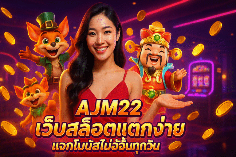 AJM22 เว็บสล็อตแตกง่าย แจกโบนัสไม่อั้นทุกวัน