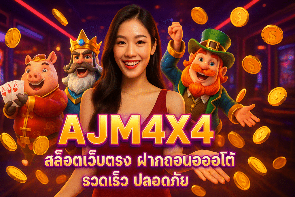 AJM4X4 สล็อตเว็บตรง ฝากถอนออโต้ รวดเร็ว ปลอดภัย